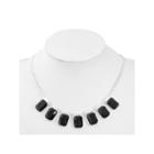 Liz Claiborne Womens Black Collar Necklace