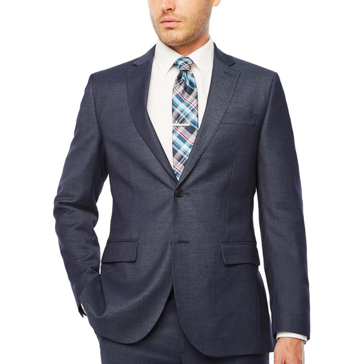 Jf J.ferrar Geometric Slim Fit Stretch Suit Jacket-slim