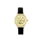 Mixit All You Need Is Love & Pizza Womens Black Strap Watch-pts2940gdbk