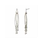 Natasha Crystal Tip Silver-tone Earrings