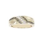 Mens 3/8 Ct. T.w. White And Champagne Diamond 10k Yellow Gold Ring