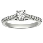 Womens 3/4 Ct. T.w. Genuine Round White Diamond Platinum Engagement Ring