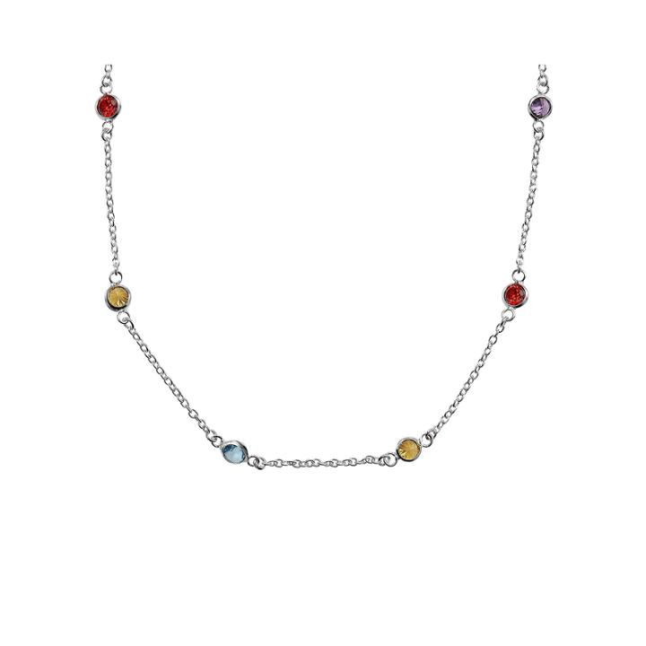 Silver Reflections&trade; Cubic Zirconia 30 Bezel Chain Necklace