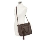 T-shirt & Jeans Tassel Flap Tote Bag