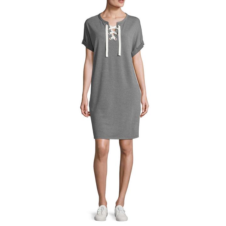 Xersion Short Sleeve T-shirt Dresses - Tall