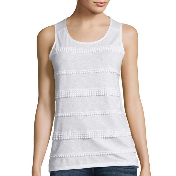 St. John's Bay Sleeveless Embellished Top