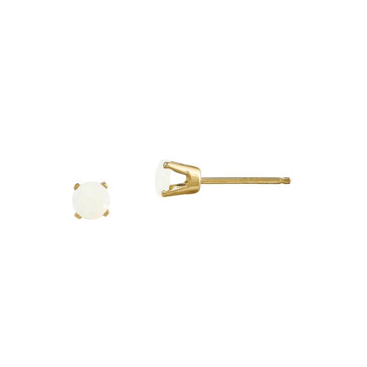 Lab-created Opal 14k Yellow Gold Stud Earrings