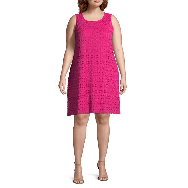 Ronni Nicole Sleeveless Circles Shift Dress - Plus