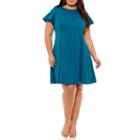Maggy London Intl Short Sleeve Fit & Flare Dress-plus