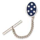 Oval Tie Tack With Stars