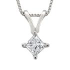 Womens 1/4 Ct. T.w. Genuine White Diamond Platinum Pendant Necklace