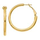 Made In Italy 14k Gold 32mm Round Hoop Earrings