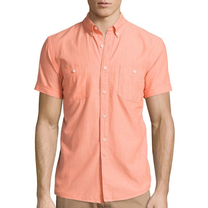 Arizona Short-sleeve Solid Chambray Shirt