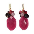 Rox By Alexa Purple & Pink Gemstone Cluster Earrings