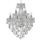 Olde World Collection 12 Light 2-tier Chrome Finish Crystal Chandelier
