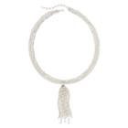 Vieste Simulated Pearl And Tassel Multi-chain Necklace