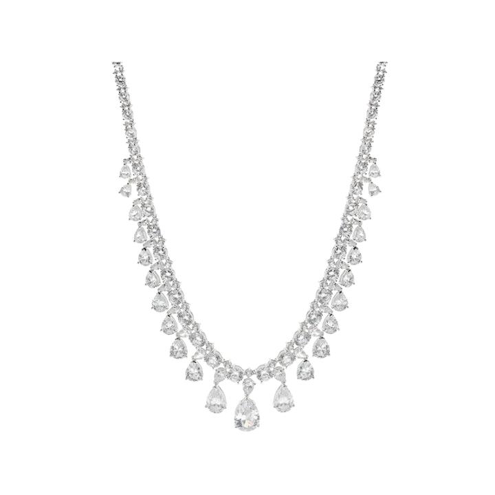 Cz By Kenneth Jay Lane Cubic Zirconia Vintage Drama Necklace
