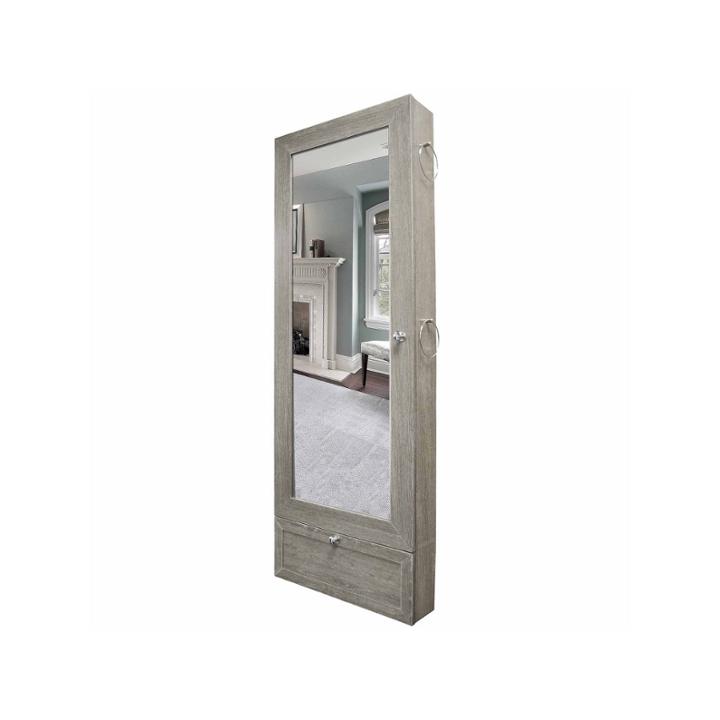 New View Over-the-door Grey Jewelry Cabinet
