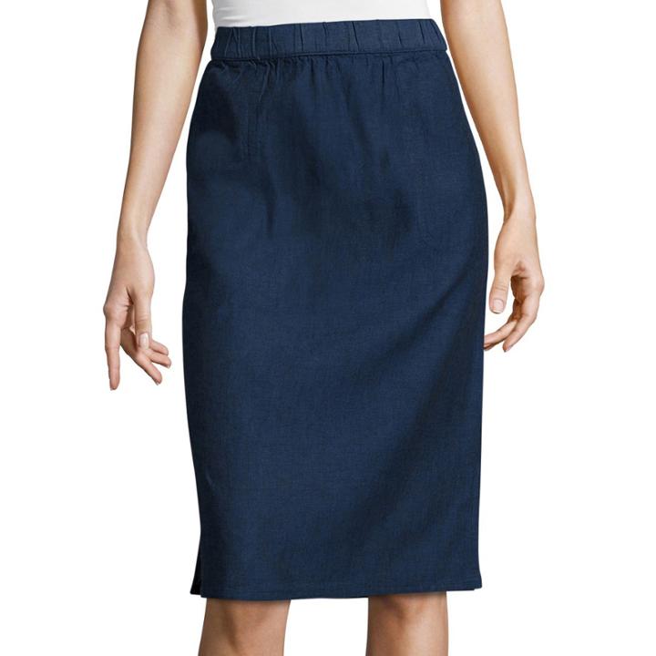 Liz Claiborne Slim-fit Midi Skirt - Tall