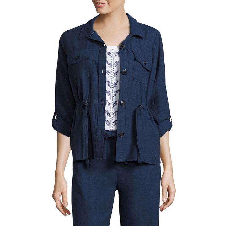 Liz Claiborne Linen Anorak Jacket
