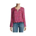Arizona Long-sleeve Peasant Top - Juniors