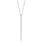 1/3 Ct. T.w. Diamond 10k White Gold Bar Pendant Necklace