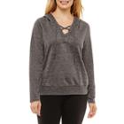 St. John's Bay Active Long Sleeve French Terry Hoodie-petites