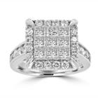 Womens 2 1/2 Ct. T.w. Multi-shape White Diamond 14k Gold Engagement Ring