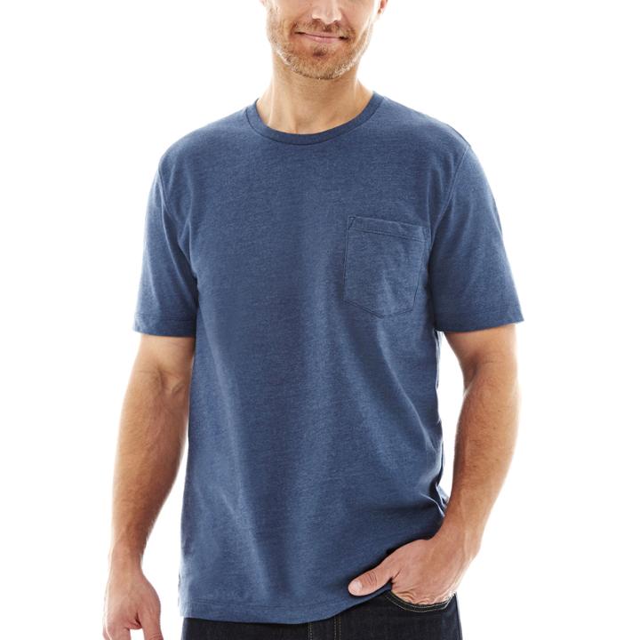 St. John's Bay Heathered Legacy Pocket Tee