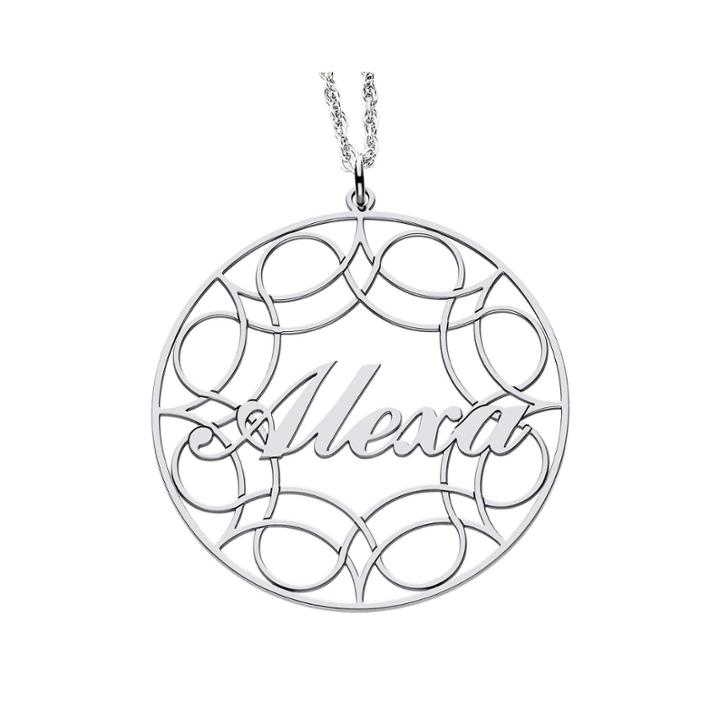 Personalized Sterling Silver Name Pendant Necklace