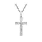 Mens Stainless Steel Crucifix Pendant Necklace