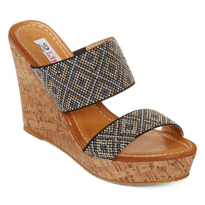 2 Lips Too Hazel Beaded Wedge Sandals