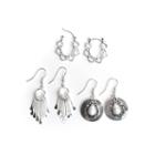 Arizona Paddles Textured Metal 3-pr. Earring Set