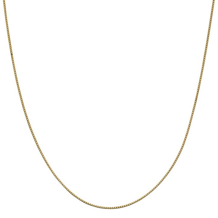 14k Gold Solid Box 30 Inch Chain Necklace