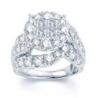 5 Ct. T.w. Diamond Halo 14k White Gold Engagement Ring