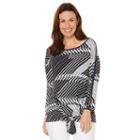 Rafaella Printed Ity Knit Blouse