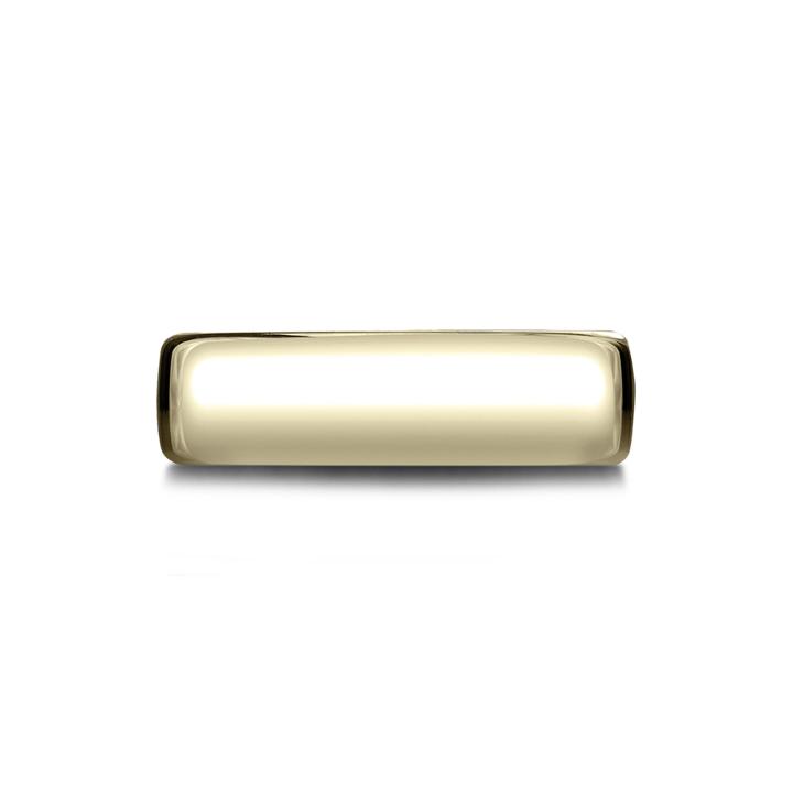 Mens 14k Yellow Gold 6.5mm Band