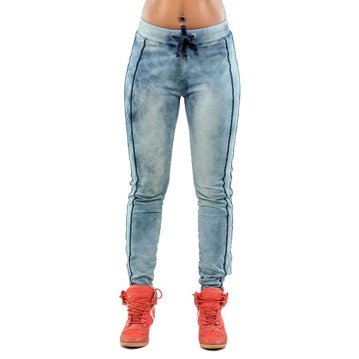 Poetic Justice Indigo French Terry Knit Jogger Pant