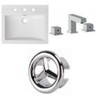 21-in. W 3h8-in. Ceramic Top Set In White Color -cupc Faucet Incl.