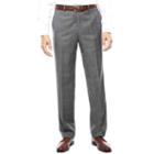 Stafford Gray Glen Check Flat-front Suit Pants - Classic Fit