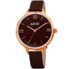 August Steiner Womens Brown Strap Watch-as-8263br