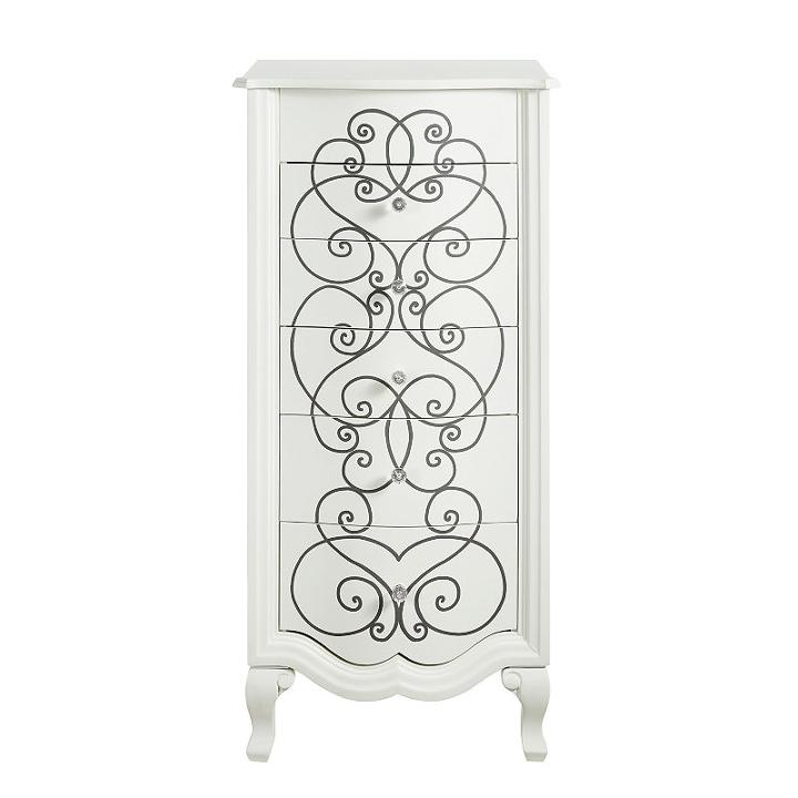 Clara White Jewelry Armoire
