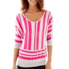 A.n.a 3/4-sleeve Striped Sweater
