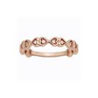1/10 Ct. T.w. Diamond 10k Rose Gold Hearts Promise Ring