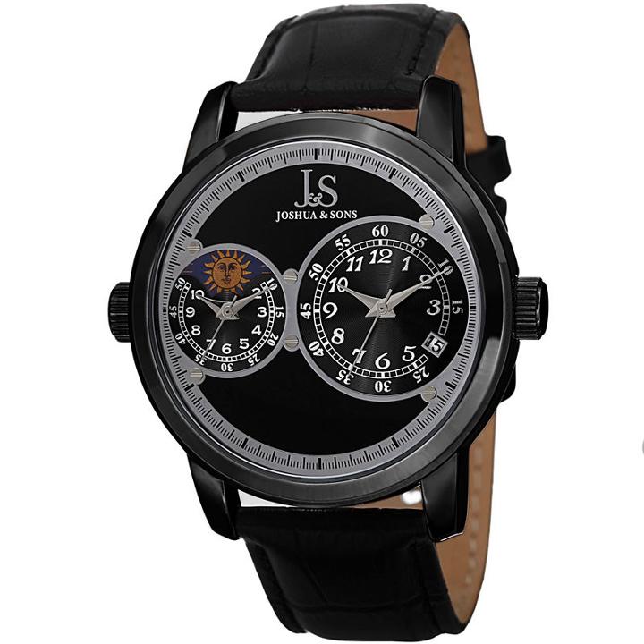 Joshua & Sons Mens Black Strap Watch-j-87bk
