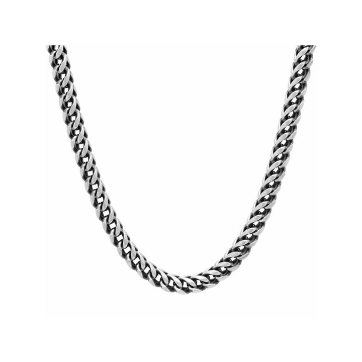 Mens Stainless Steel 24 Inch Blue Ip Finish Chain Necklace