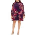 R & K Originals Long Sleeve Floral Sheath Dress-plus