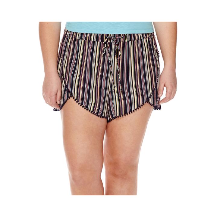 Arizona Pom Pom Shorts - Juniors Plus