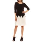 Danny & Nicole 3/4 Sleeve Sweater Dress-petite