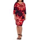 Rn Studio By Ronni Nicole 3/4-sleeve Floral Ruched Sheath Dress -plus